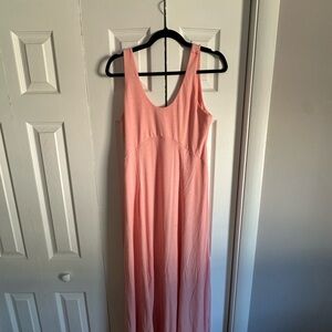 HALARA - U Neck Backless Split Flowy Maxi Casual Tank Dress